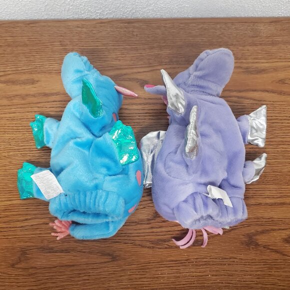 Plush 8" Dragon Hand Puppets by Battat - Lot of 2 - Pretend Play - Picture 5 of 7